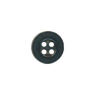 Knoop met 4 gaten zwart 11 mm (ca. 100 stuks)