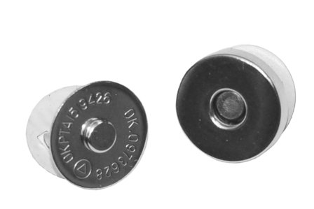Magneetsluiting zilverkleurig 18 mm (10 stuks)