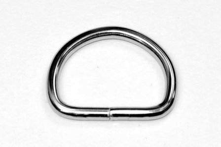 Metalen D-ring zilverkleurig ZWAAR 30 mm (ca. 25 stuks)