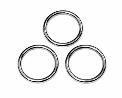 Metalen O-ring zilverkleurig ZWAAR 30 mm (ca. 25 stuks)