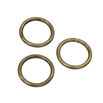 Metalen O-ring bronskleurig ZWAAR 25 mm (ca. 25 stuks)