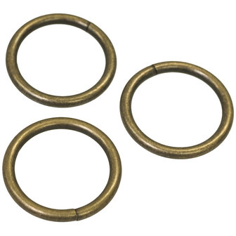 Metalen O-ring bronskleurig ZWAAR 38 mm (ca. 25 stuks)