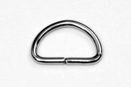 Metalen D-ring zilverkleurig 30 mm (ca. 25 stuks)