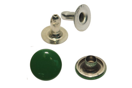 Holniet groen 9 mm (ca. 500 sets)