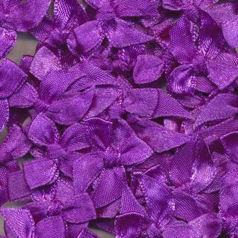 Satijnen strikjes paars (ca. 100 stuks)