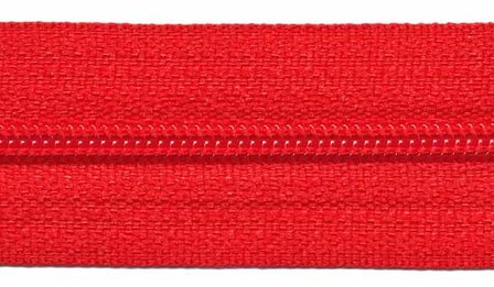 Nylon rits rood #519 maat 3 (ca. 5 m)