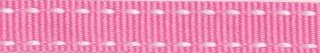 Roze-wit stippel grosgrain/ribsband 10 mm (ca. 25 m)