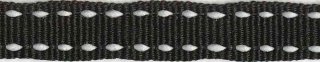Zwart-wit stippel grosgrain/ribsband 10 mm (ca. 25 m)