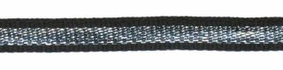 Zwart-zilver grosgrain/ribsband 7 mm (ca. 25 m)