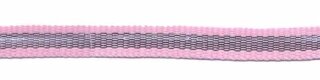 Roze-zilver grosgrain/ribsband 7 mm (ca. 25 m)
