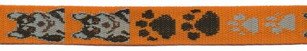 Tassenband 25 mm herder oranje/zand/zwart (ca. 5 m)