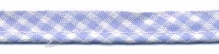 Licht blauw-wit geruit piping-/paspelband STANDAARD - 2 mm koord (ca. 10 meter)