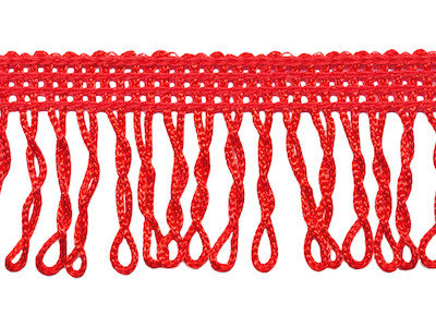 Franjeband gedraaid rood ca. 32 mm (ca. 16 meter)