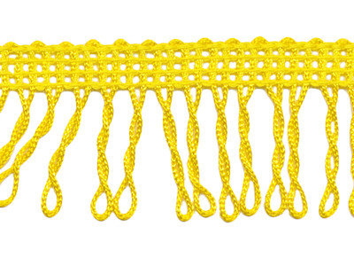 Franjeband gedraaid geel ca. 32 mm (ca. 16 meter)