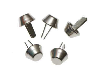 Metalen tasvoetjes zilverkleurig 10 mm (ca. 100 stuks)