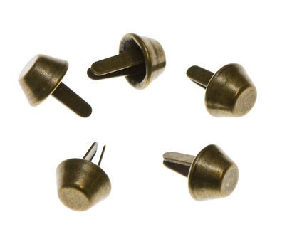 Metalen tasvoetjes bronskleurig 10 mm (ca. 100 stuks)