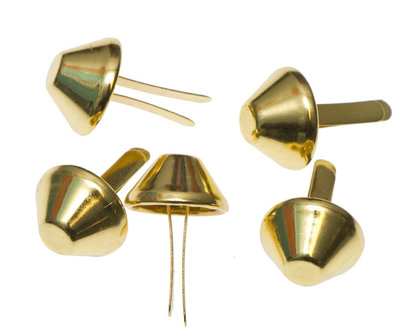 Metalen tasvoetjes goudkleurig 15 mm (ca. 100 stuks)