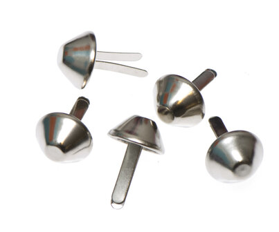 Metalen tasvoetjes zilverkleurig 15 mm (ca. 100 stuks)