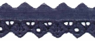 Broderie donker blauw 25 mm (ca. 13,5 m)