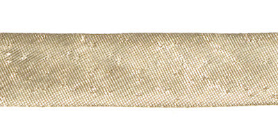 Goudkleurig gevouwen biaisband 13 mm (ca. 10 meter)