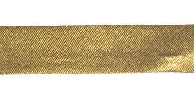 Goudkleurig (warm) gevouwen biaisband 13 mm (ca. 10 meter)