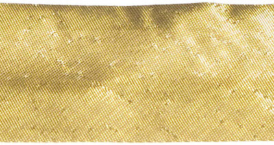 Goudkleurig (warm) gevouwen biaisband 25 mm (ca. 10 meter)