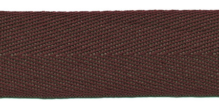 Donker bruin [#43] keperband 25 mm (ca. 16 m)
