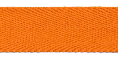 Oranje [#38] keperband 25 mm (ca. 16 m)