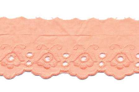 Broderie zalm roze 100% KATOEN 50 mm #1303 (ca. 13,5 m)