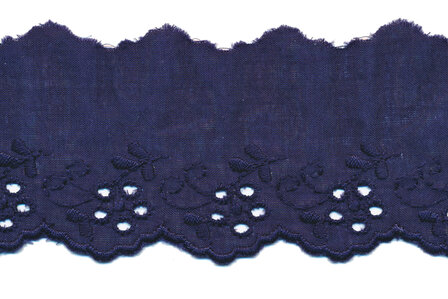 Broderie donker blauw 100% KATOEN 50 mm #1302 (ca. 13,5 m)