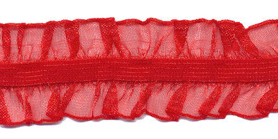 Rood roezel elastiek 2-zijdig 25 mm (ca. 10 meter)