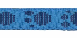 Tassenband 20 mm pootje blauw/donker blauw (ca. 5 m)