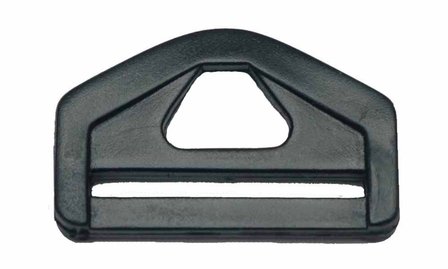 D-ring driehoekig zwart kunststof 38 mm (10 stuks)