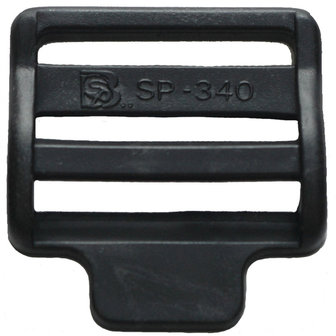 Laddergesp zwart kunststof 38 mm (10 stuks)