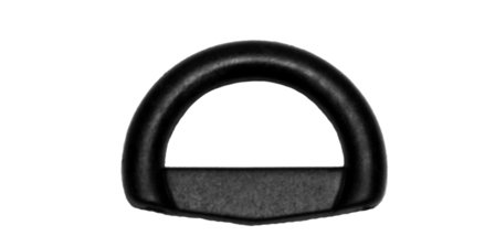 D-ring rond zwart kunststof 20 mm (10 stuks)