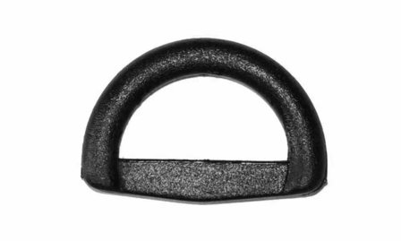 D-ring rond zwart kunststof 25 mm (10 stuks)
