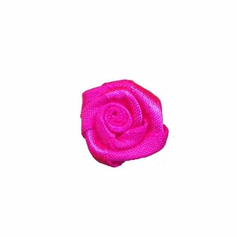 Roosje satijn knal roze 20 mm (ca. 25 stuks)