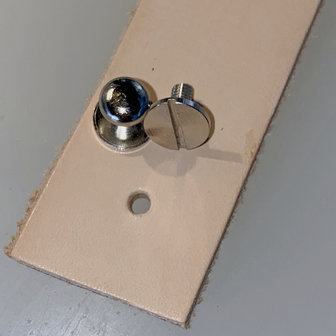Geweerknop vernikkeld messing 7,0 mm met lange schacht (ca. 100 stuks)