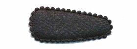 Haarkniphoesje satijn zwart 3 cm (ca. 100 stuks)