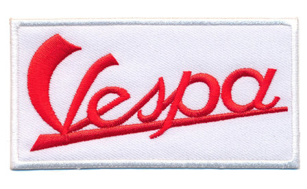 Patch &#039;Vespa&#039; wit/rood (5 stuks)