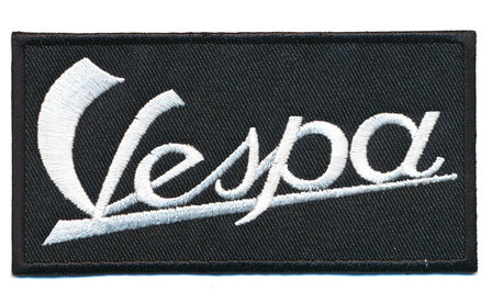 Patch &#039;Vespa&#039; zwart/wit (5 stuks)