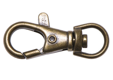 Musketonhaak / sleutelhanger bronskleurig (10 stuks)