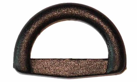 D-ring rond zwart kunststof 38 mm (10 stuks)