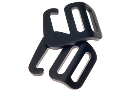 G-hook mat zwart aluminium 25 mm (1, 10, 50, 100, ... sets)