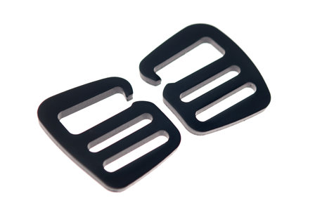 G-hook mat zwart aluminium 20 mm (1, 10, 50, 100, ... sets)