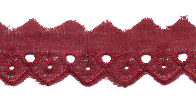 Broderie bordeaux 25 mm (ca. 13,5 m)