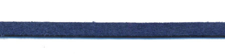 Imitatie suede veter marine blauw 3 mm (ca. 10 m)