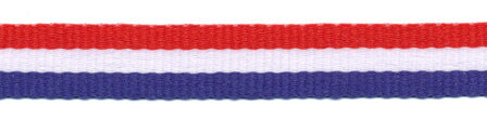 Rood-wit-blauw &#039;Nederlandse vlag&#039; grosgrain/ribsband 10 mm (ca. 100 m)