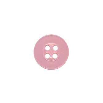 Knoop met 4 gaten baby roze 11 mm (ca. 100 stuks)