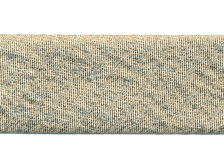 Goud gevouwen lurex biaisband 30 mm (ca. 25 meter)